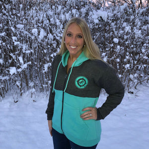 Very Limited Stock Teal Full Zip